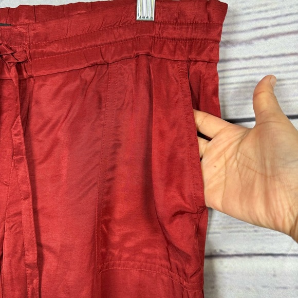 Ann Taylor LOFT Women’s Pant Trousers Size SP Rusty Red Drawstring Pants - Picture 9 of 9